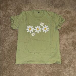 Green Daisy Graphic Tee